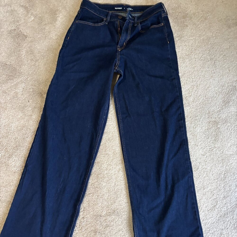 Old Navy High Rise Wide Leg Jeans Size 6